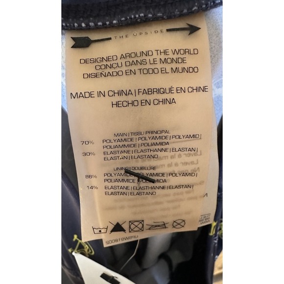 The Upside Navy Bicycle Print Leggings Activewear Pants Yoga Running Women's M - Picture 8 of 9